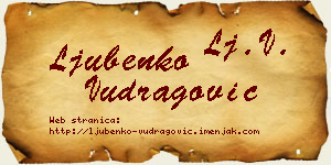 Ljubenko Vudragović vizit kartica